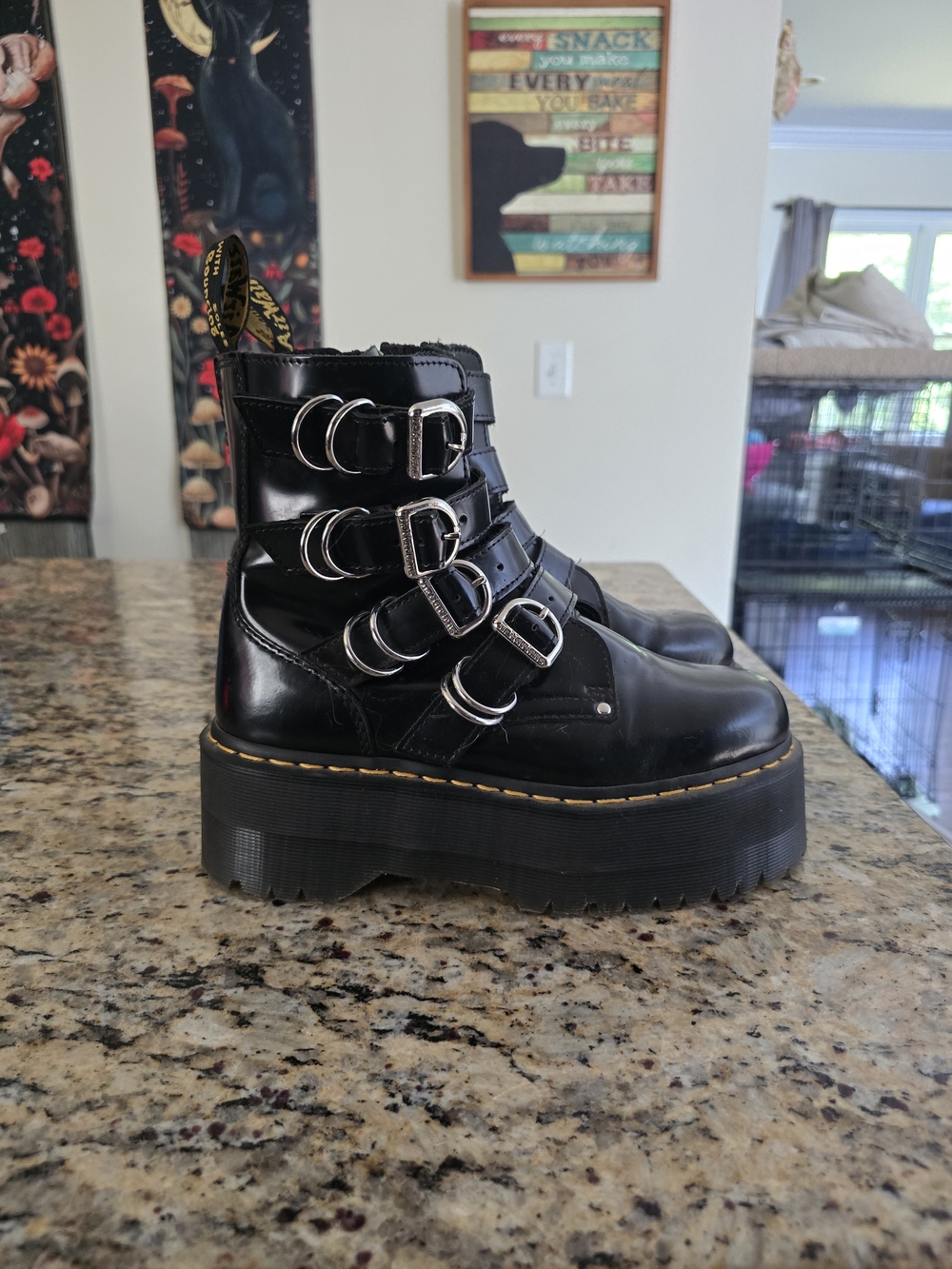 Dr. Martens Black Jadon Max Boots Size 7
